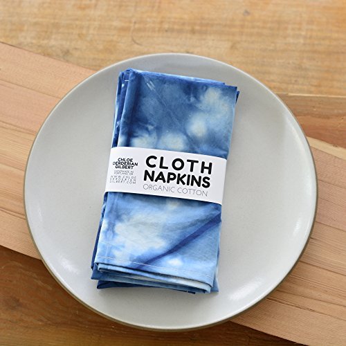 Chloe Derderian Gilbert-Hand Dyed Indigo Shibori Cloth Napkins