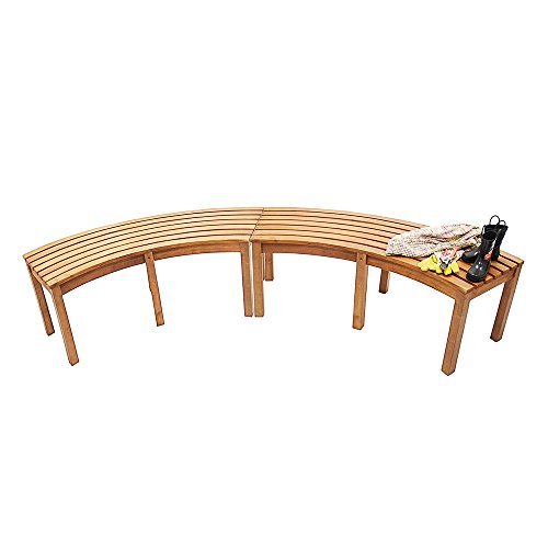 Achla-Curved Backless Bench