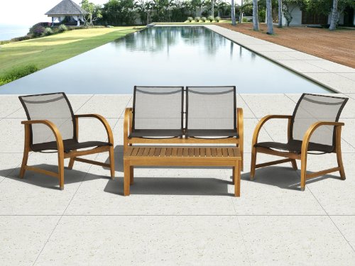 Amazonia-4-Piece Manhattan Eucalyptus Deep Seating Set