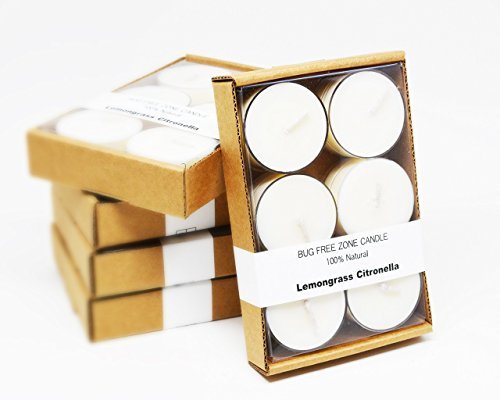 Pure Palette Scents-5 pack of 6 Lemongrass Citronella Soy Candle Tea Lights