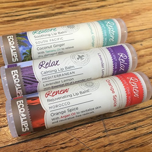 Eco Lips-Eco Lips Relax, Renew and Restore Lip Balms - 3 pack