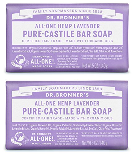 Dr. Bronner's- Lavender Pure-Castile Bar Soap - 2 pack