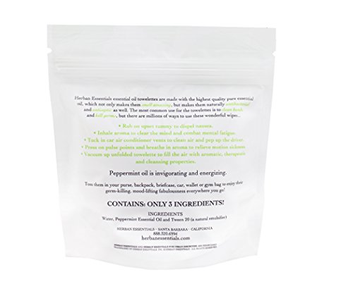 Herban Essentials-Mini Peppermint Towelettes