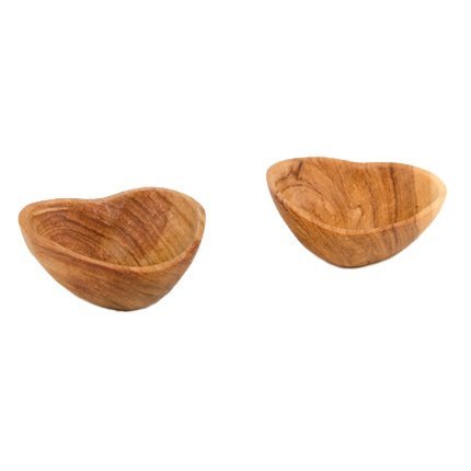 Connected Fair Trade Products-Wild Olive Wood Mini Heart Dish Set
