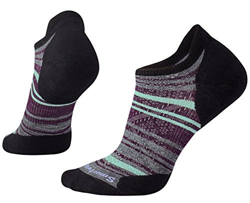 SmartWool-SmartWool Women's PhD Run Light Elite Striped Micro Socks (Black) Large