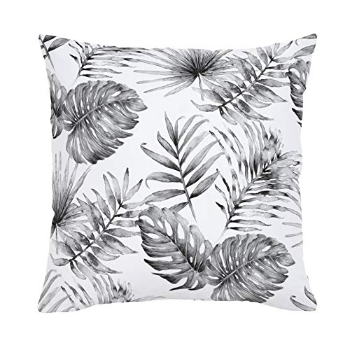 Carousel Designs-Carousel Designs Gray Painted Tropical Throw Pillow 26-Inch Square Size - Organic 100% Cotton Throw Pillow Cover + Insert - Made in The USA
