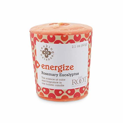 Root Candles-Root Candles Seeking Balance Aromatherapy 20-Hour Votive Candle, Energize: Rosemary Eucalyptus