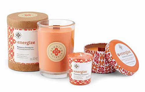 Root Candles-Root Candles Seeking Balance Aromatherapy 20-Hour Votive Candle, Energize: Rosemary Eucalyptus