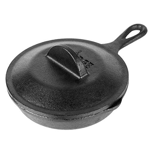 Lodge-Lodge H5MS 5" Round Pre-Seasoned Heat-Treated Cast Iron Individual Serving Skillet with Lid